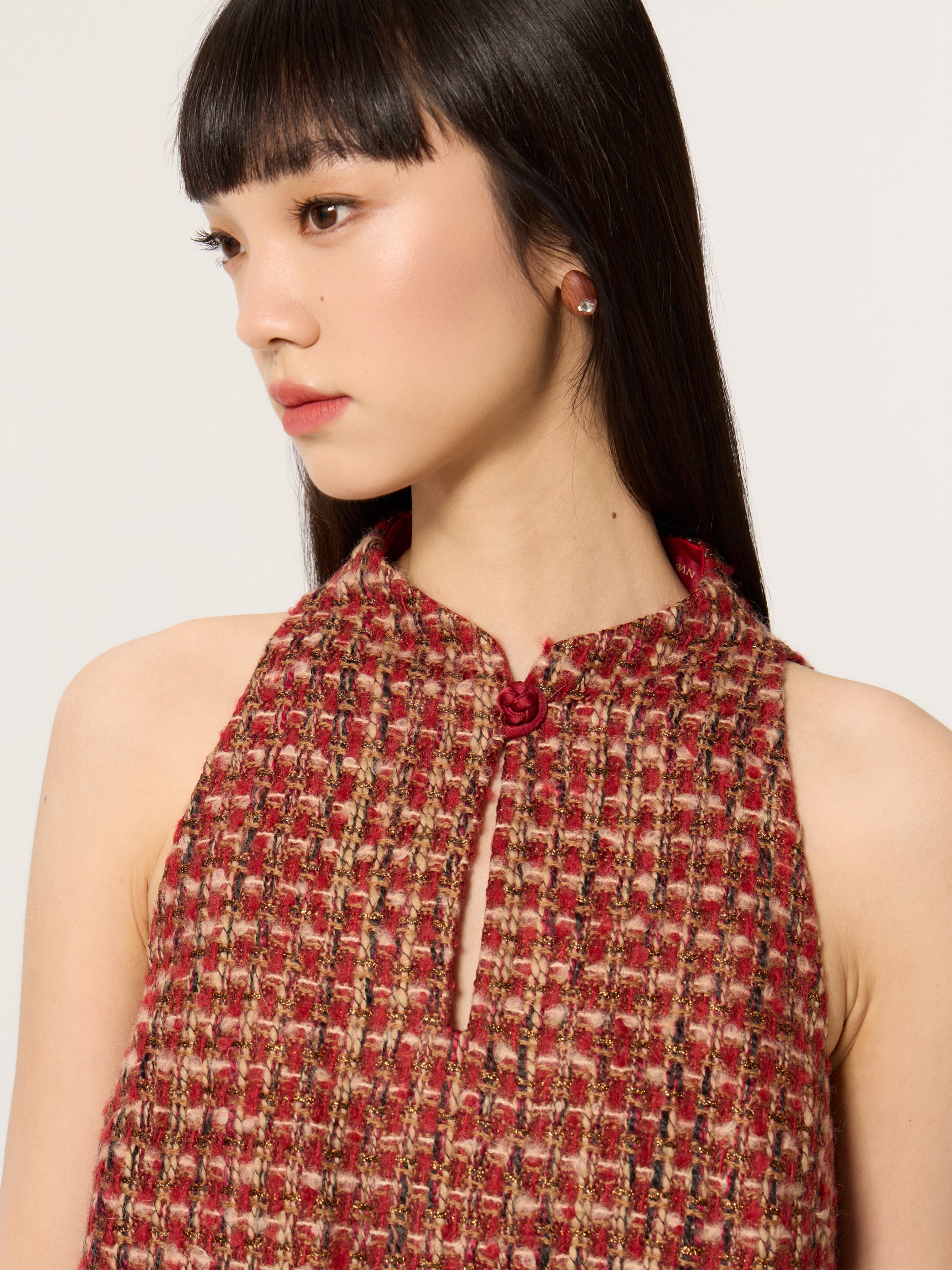 Qipao Collar Sleeveless Dress