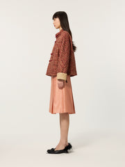 Color-Block Mandarin Collar Tang-Style Top
