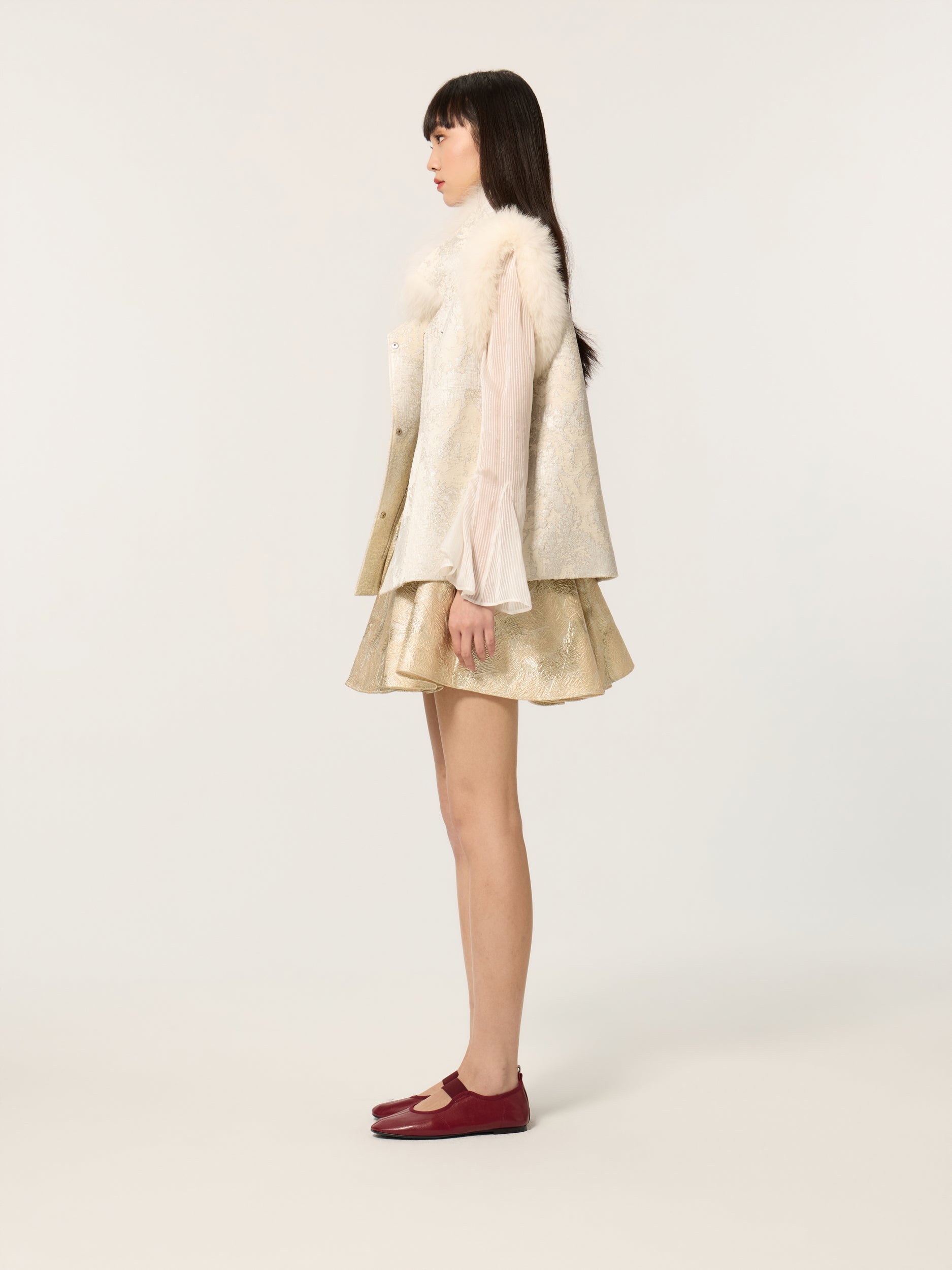 Ruixue Chinese style side lapel standing collar vest jacket