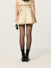 Golden Chinese-style Jacquard Skirt