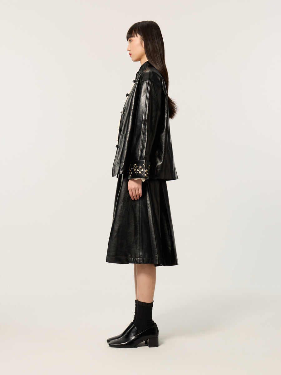 Embroidered Mandarin Collar Tang suit