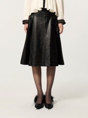 I-Pleated Midi Skirt