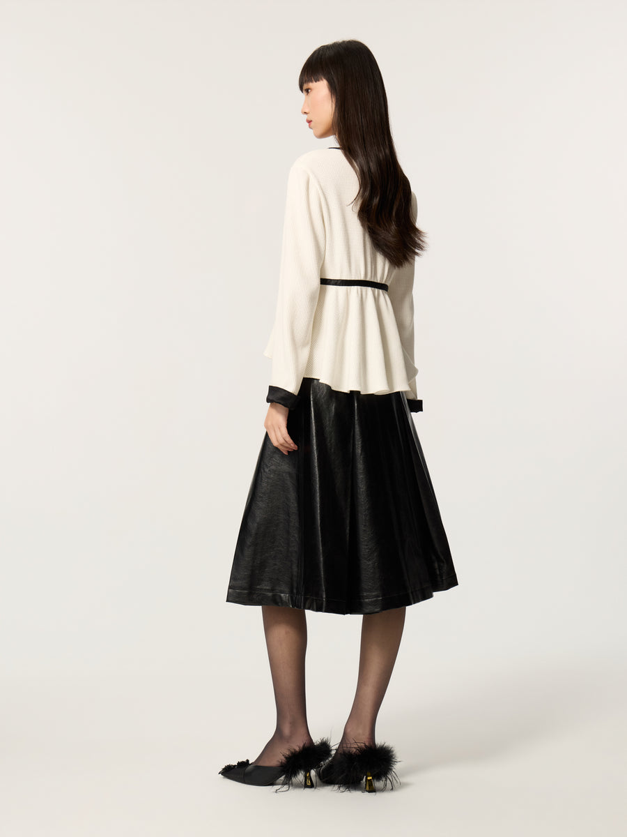 Chinese Style V-Neck Blouse