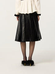 I-Pleated Midi Skirt