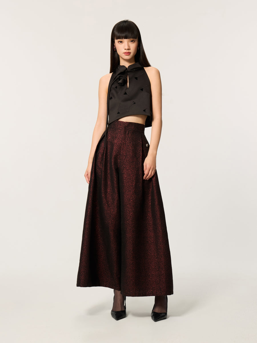 Chinese-style Palazzo Pants
