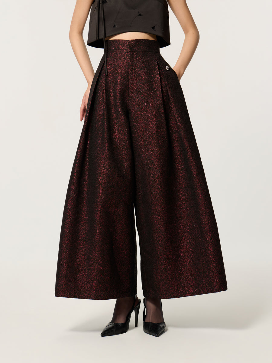 Chinese-style Palazzo Pants