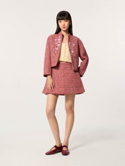 Chinese-Style Double Layered Tweed Skirt