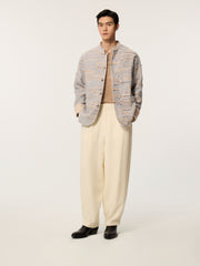 Embroidered inkstone, stand-up collar, flared sleeves Tang-style coat