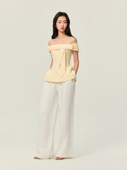 Off shoulder top with bow