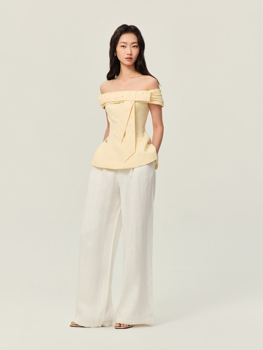 Off shoulder top with bow